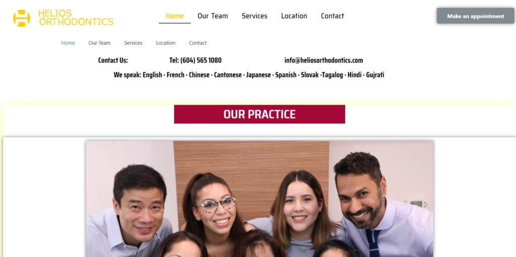 Helios Orthodontics Homepage