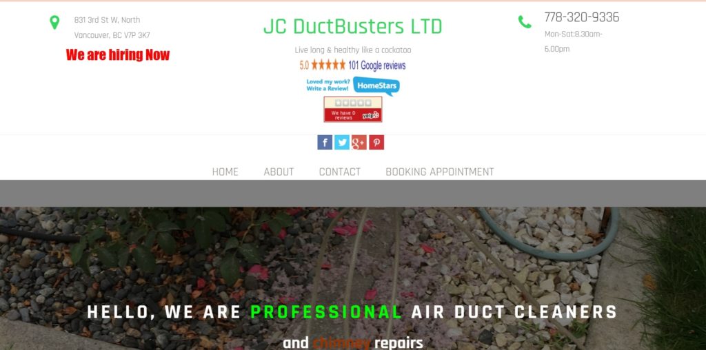 JC DuctBusters Homepage
