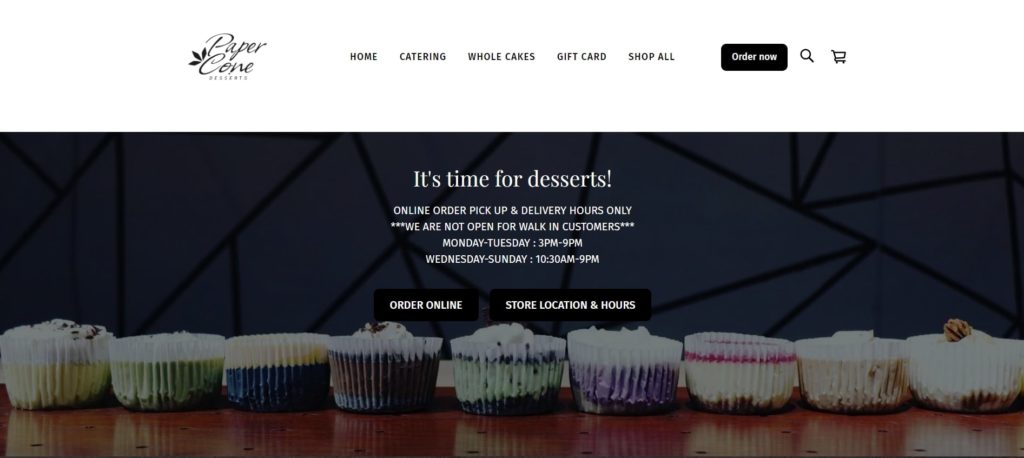 Paper Cone Desserts Homepage
