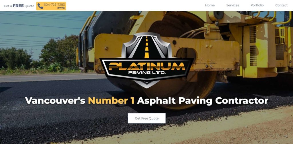 Platinum Paving Ltd.'s Homepage
