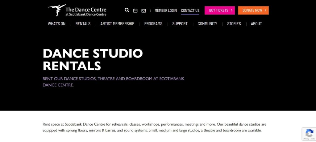 The Dance Centre's Homepage