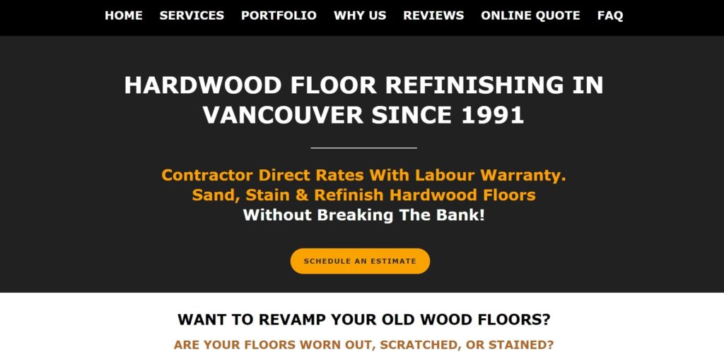 1 DAY Hardwood Floor Refinishing's Homepage