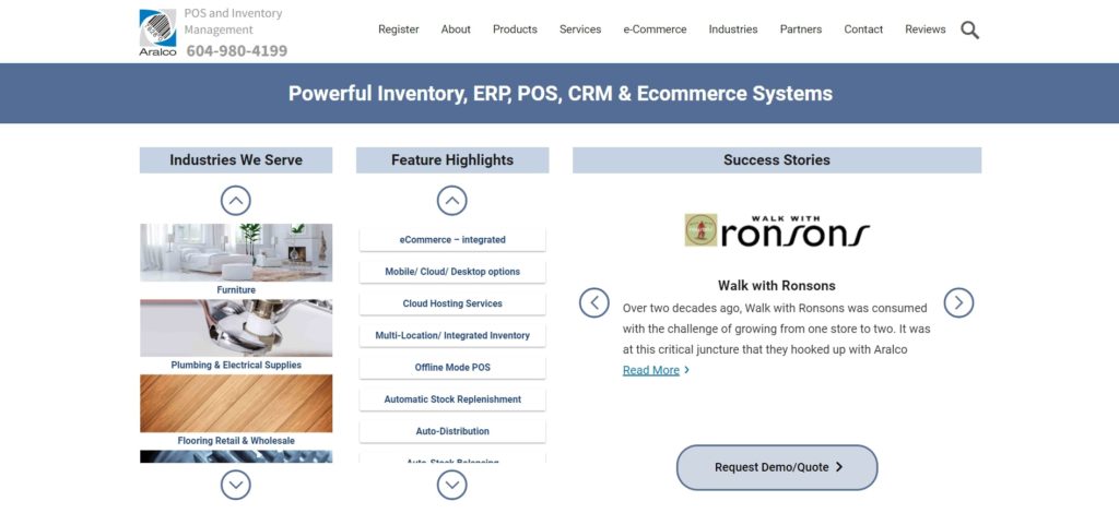 Aralco Retail Systems Homepage