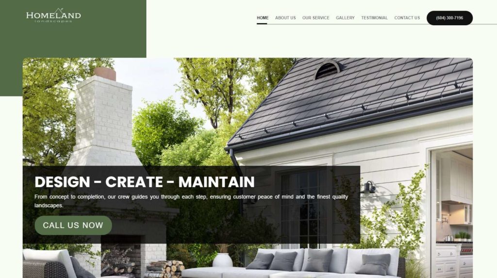 Homeland Landscapes Homepage