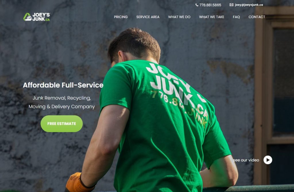 Joey's Junk Removal's Homepage