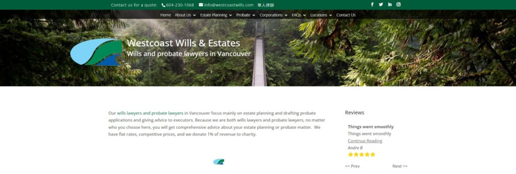 Katrina Yaworsky of Westcoast Wills & Estates Homepage
