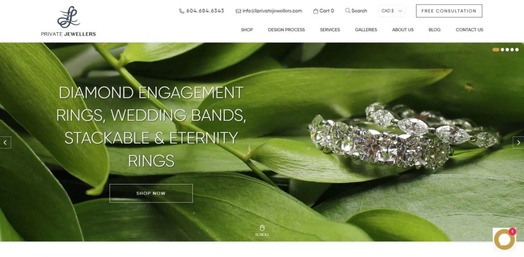 LL Private Jewellers Homepage