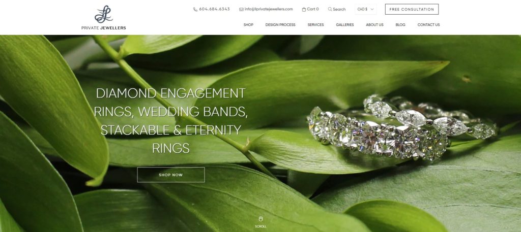 LL Private Jewellers Homepage