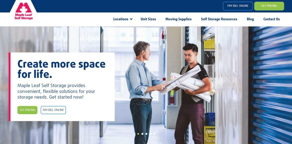 Maple Leaf Self Storage's Homepage