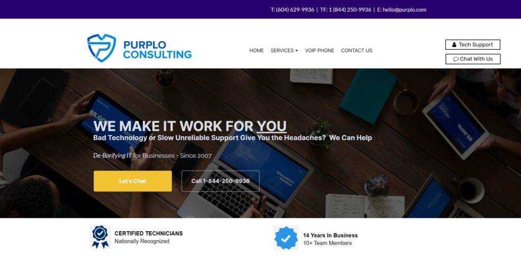 Purplo Consulting Inc.'s Homepage