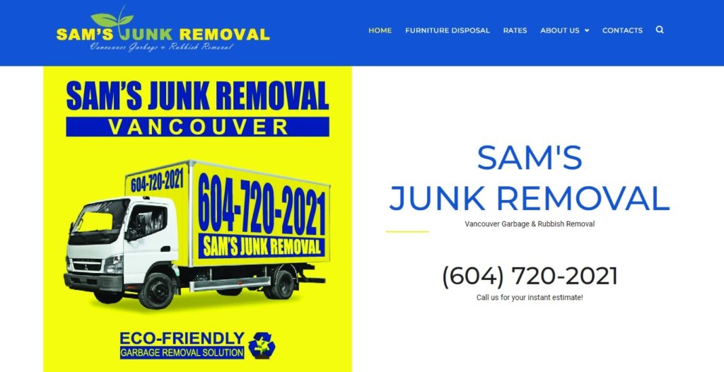 Sam's Junk Removal's Homepage