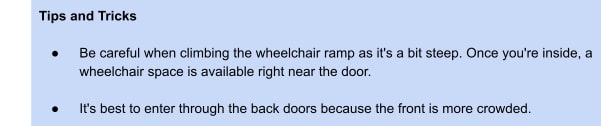 SeaBus Tips