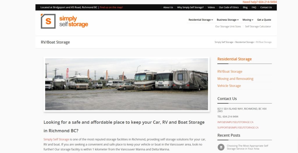 Simply Self Storage's Homepage