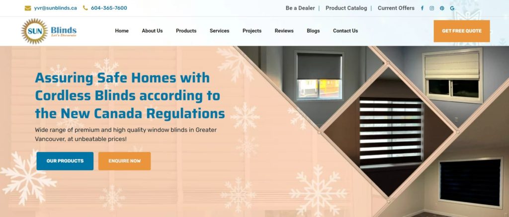 Sun Blinds Homepage