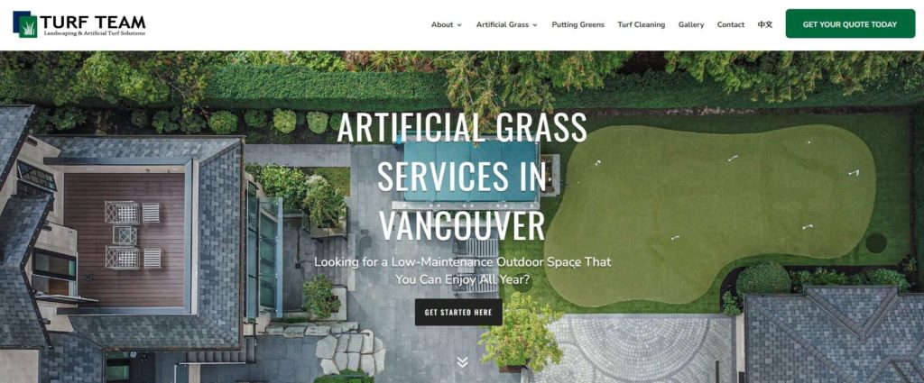 Turf Team Landscaping & Artificial Turf Solutions Homepage