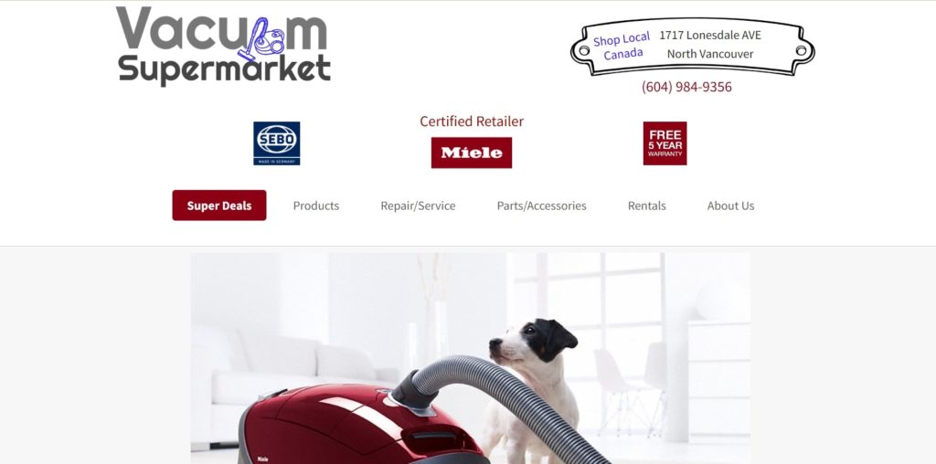 Vacuum Supermarket's Homepage