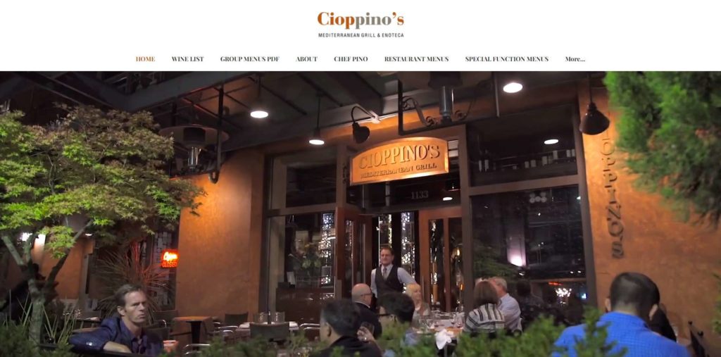 Cioppino's Mediterranean Grill's Homepage