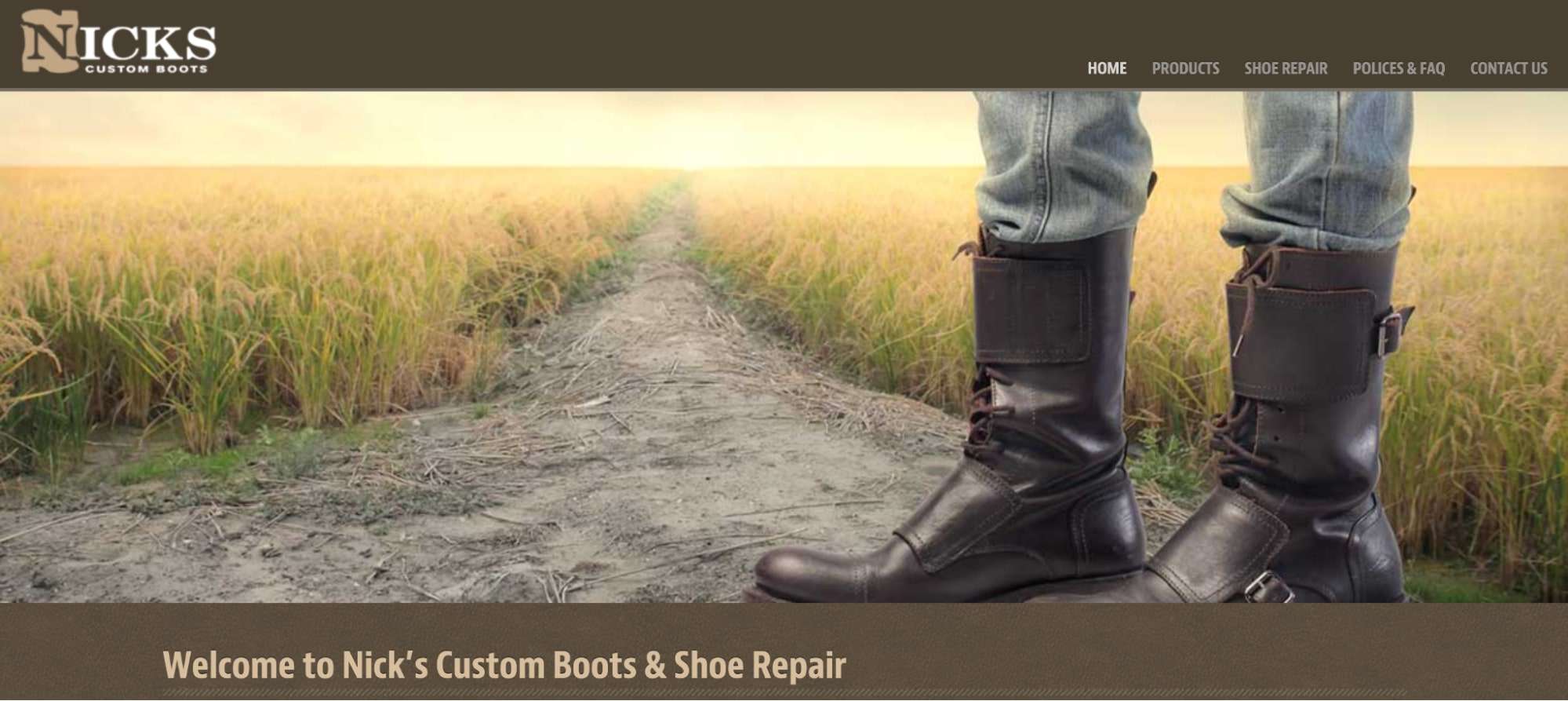 Nick’s Custom Boots & Shoe Repair Homepage