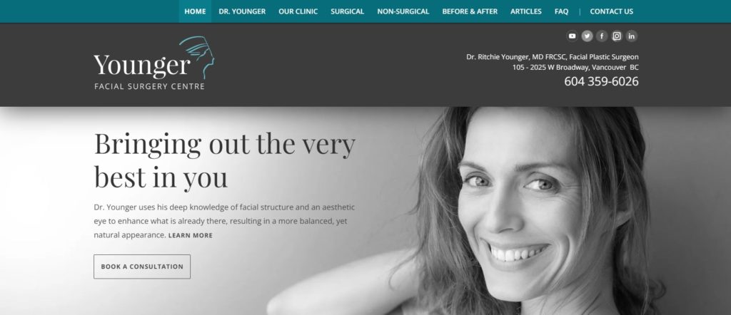 Younger Facial Surgery Centre's Homepage