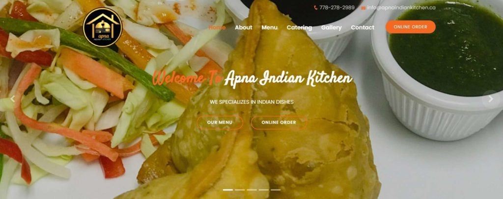Apna Indian Kitchen' Homepage