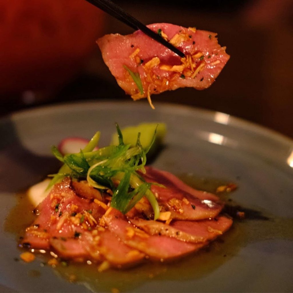Confit beef tongue