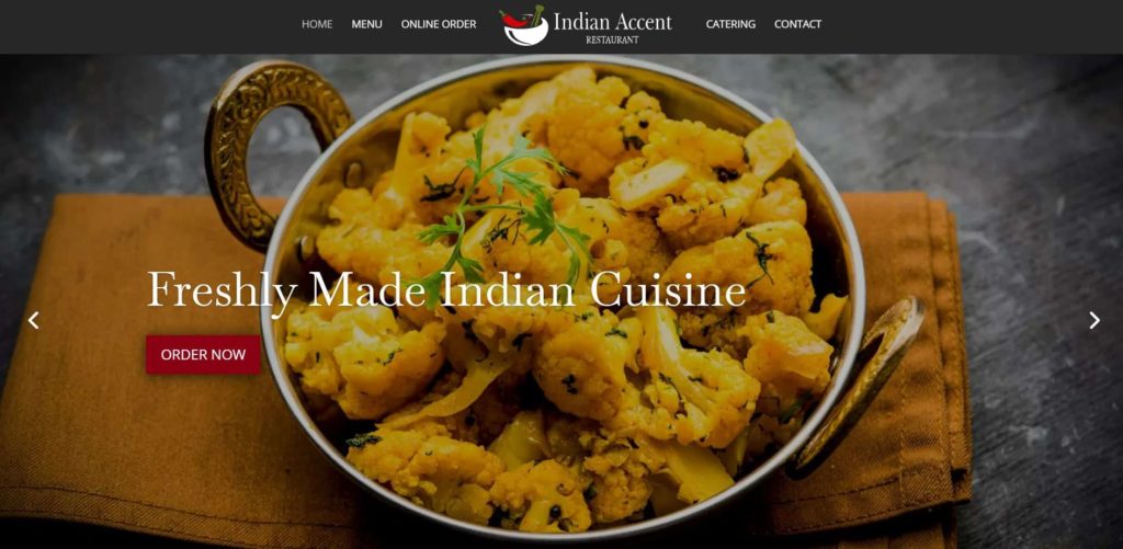Indian Accent Restaurant' Homepage
