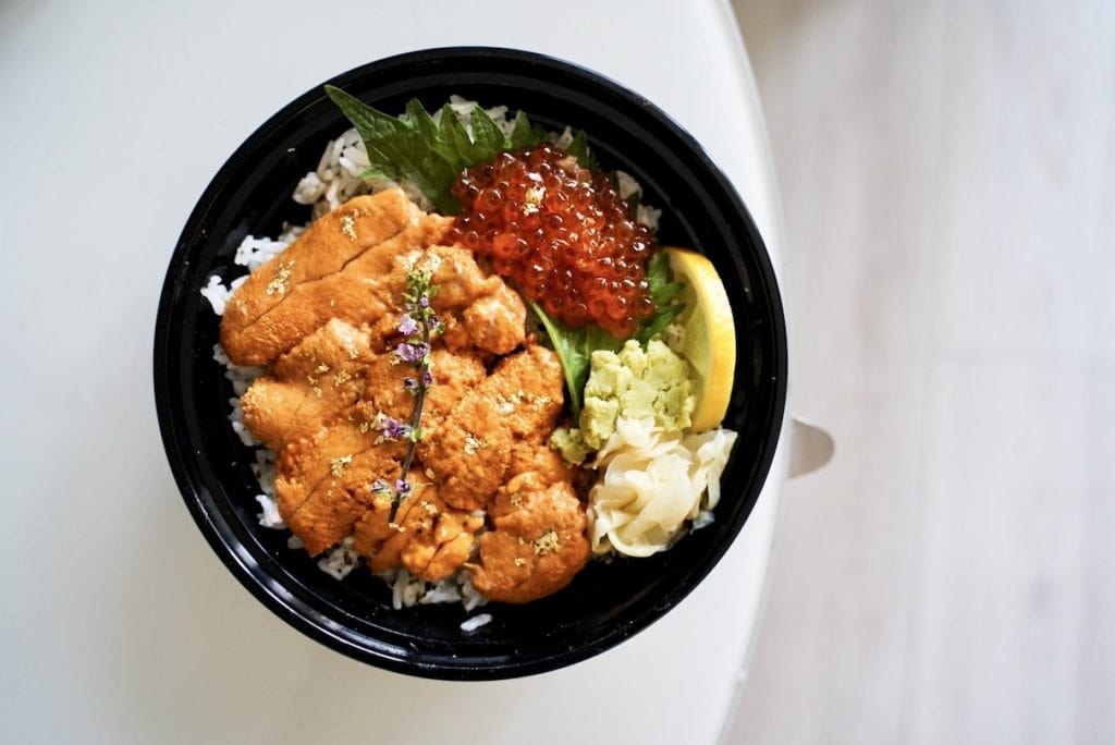 Salmon Amaebi Zuke Donburi
