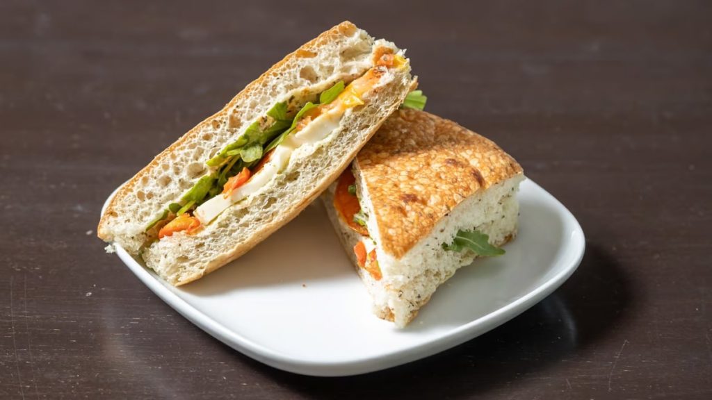 Veggie breakfast sandwich