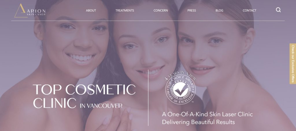 Arion Skin Laser Clinic Homepage