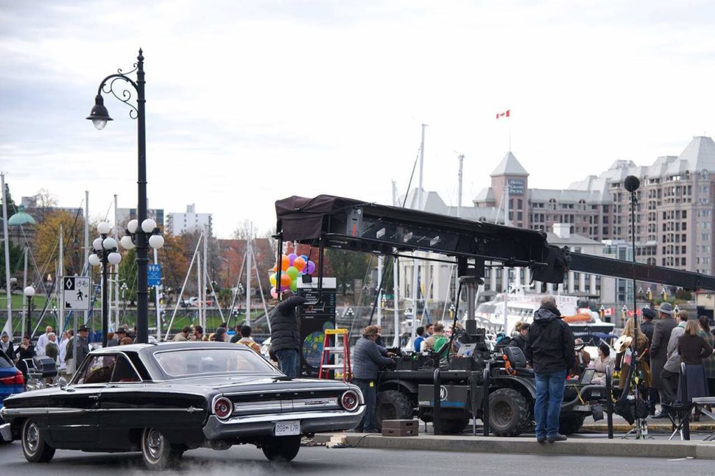 Film crews are common throughout the streets