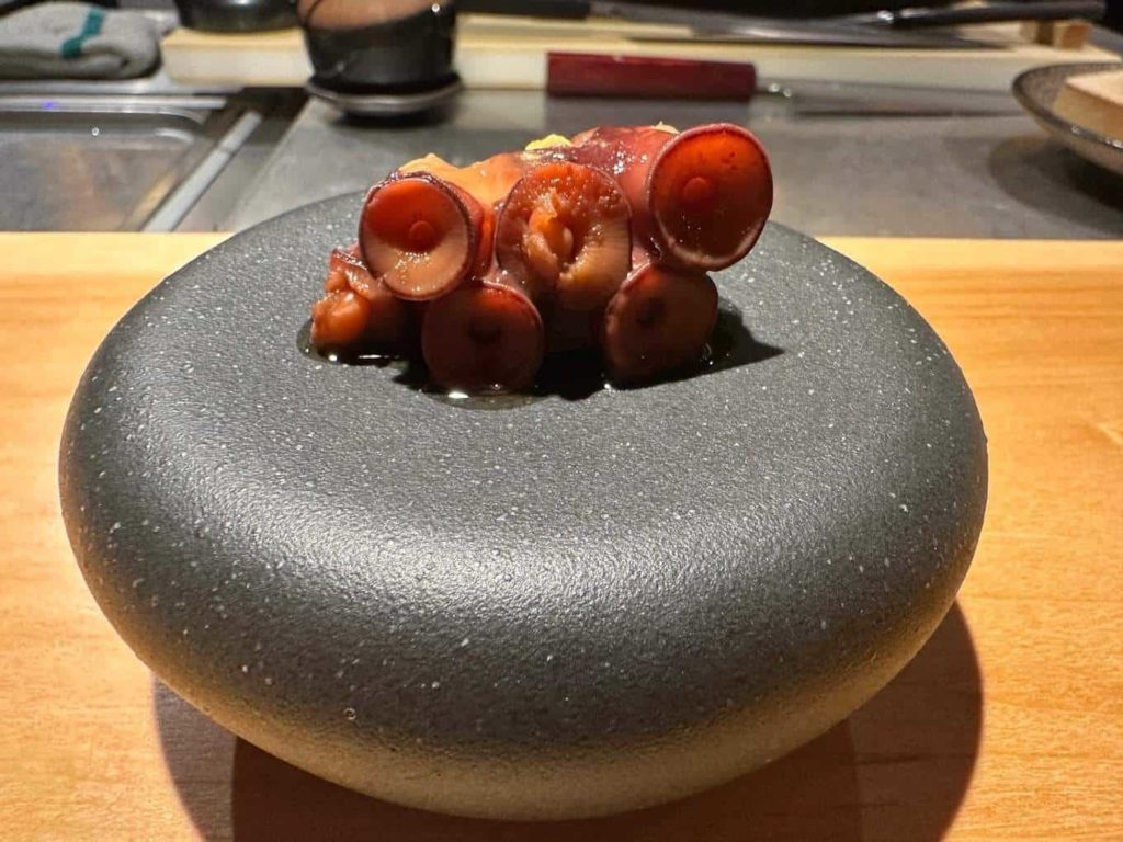 Octopus soy sauce with marinated karashi