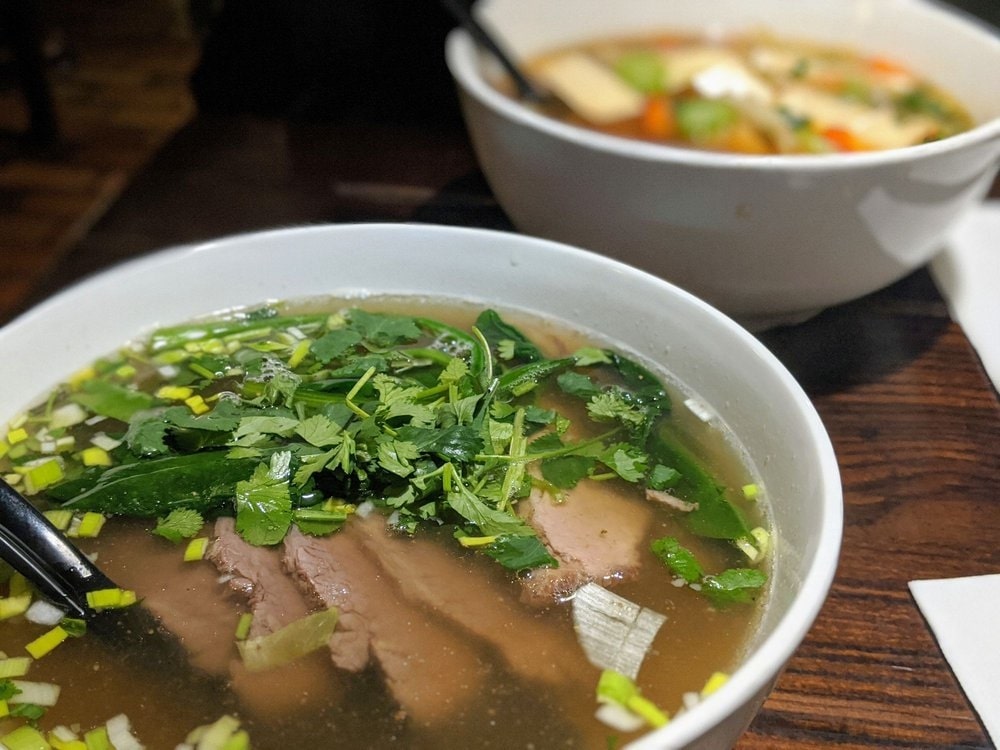 Oxtail noodles and Lanzhou noodle soup