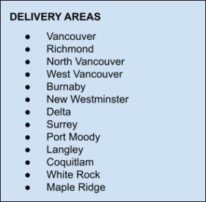 Saje & Vine Charcuterie Delivery Areas