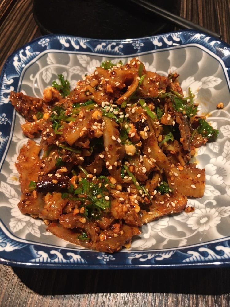 Spicy marinated beef and tripe