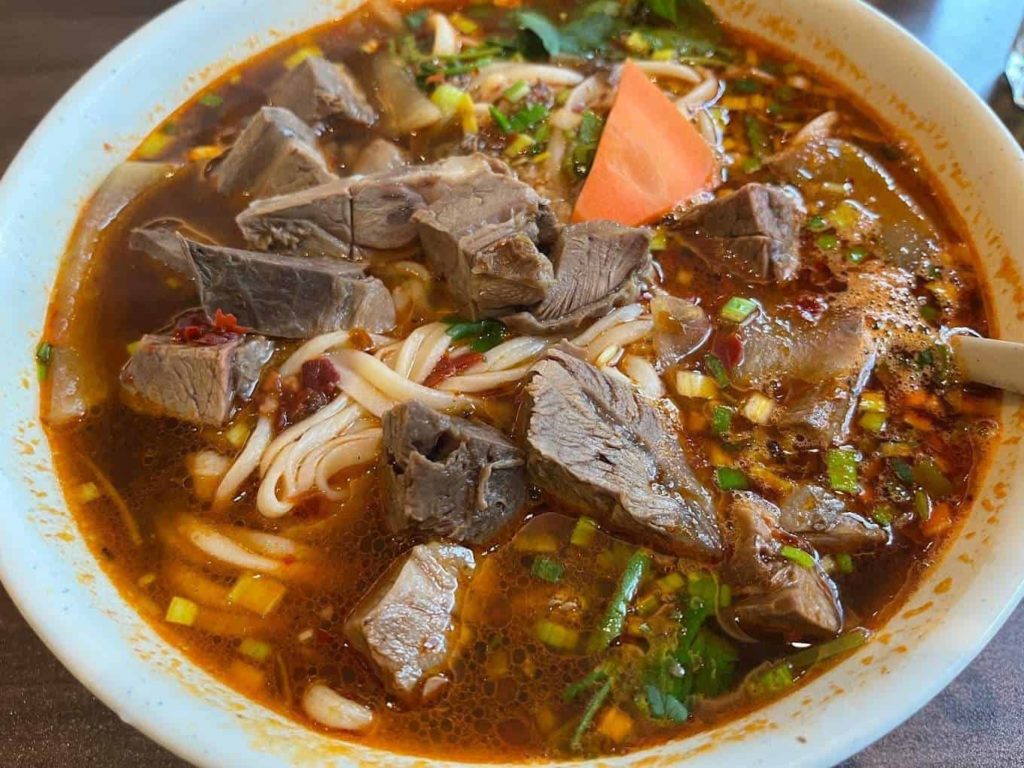 Szechuan beef noodle soup