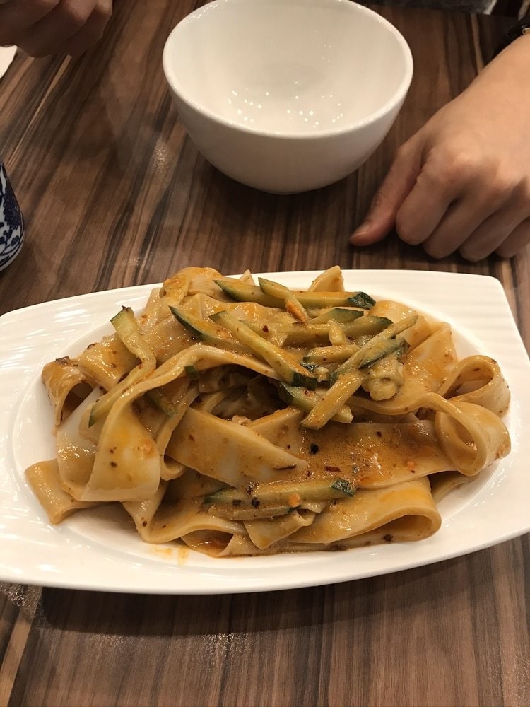 Traditional cold, thick noodle