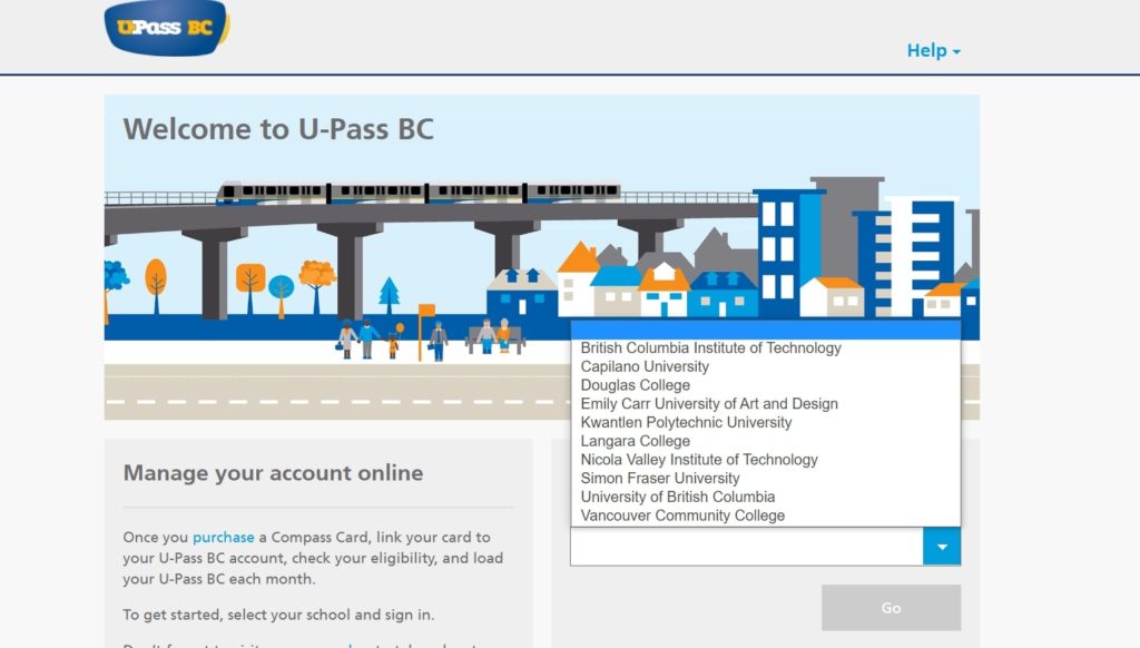 U-Pass BC Page