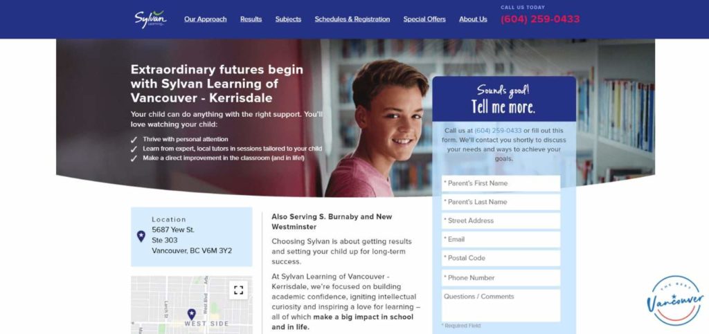 sylvan learning vancouver kerrisdale homepage
