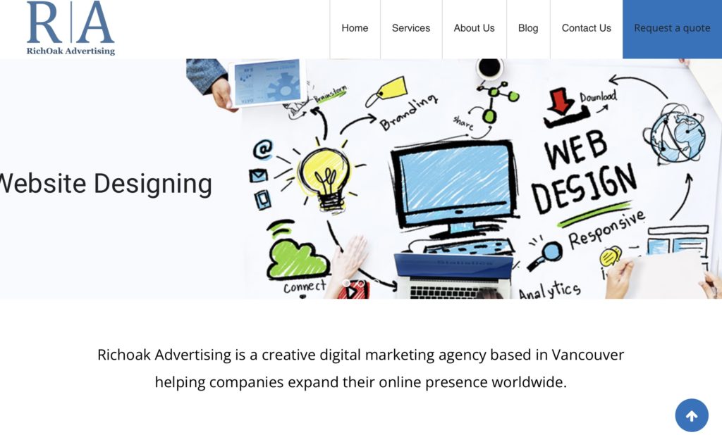 richoak advertising homepage