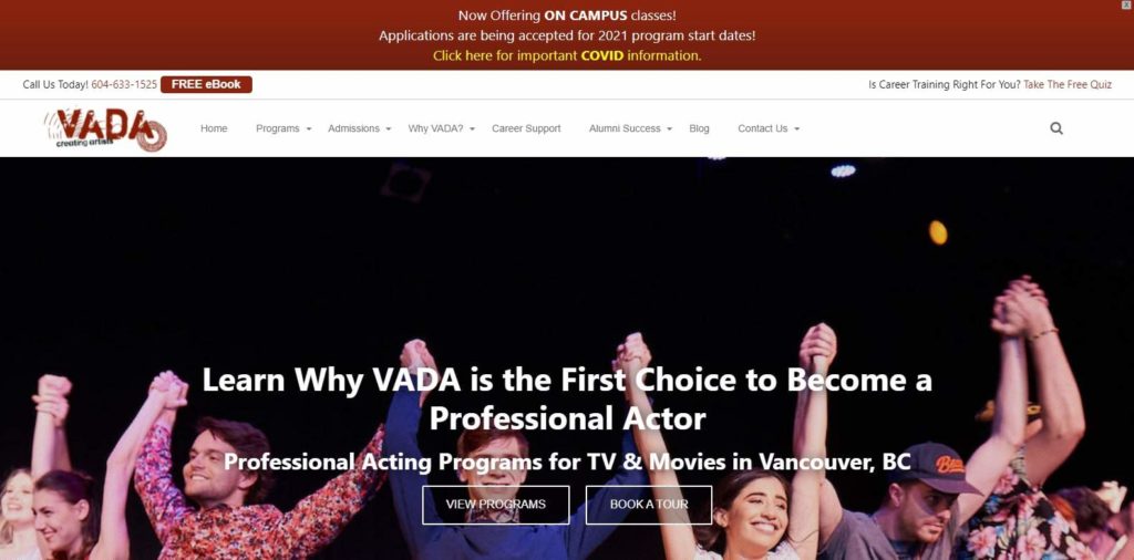 Vancouver Academy of Dramatic Arts homepage