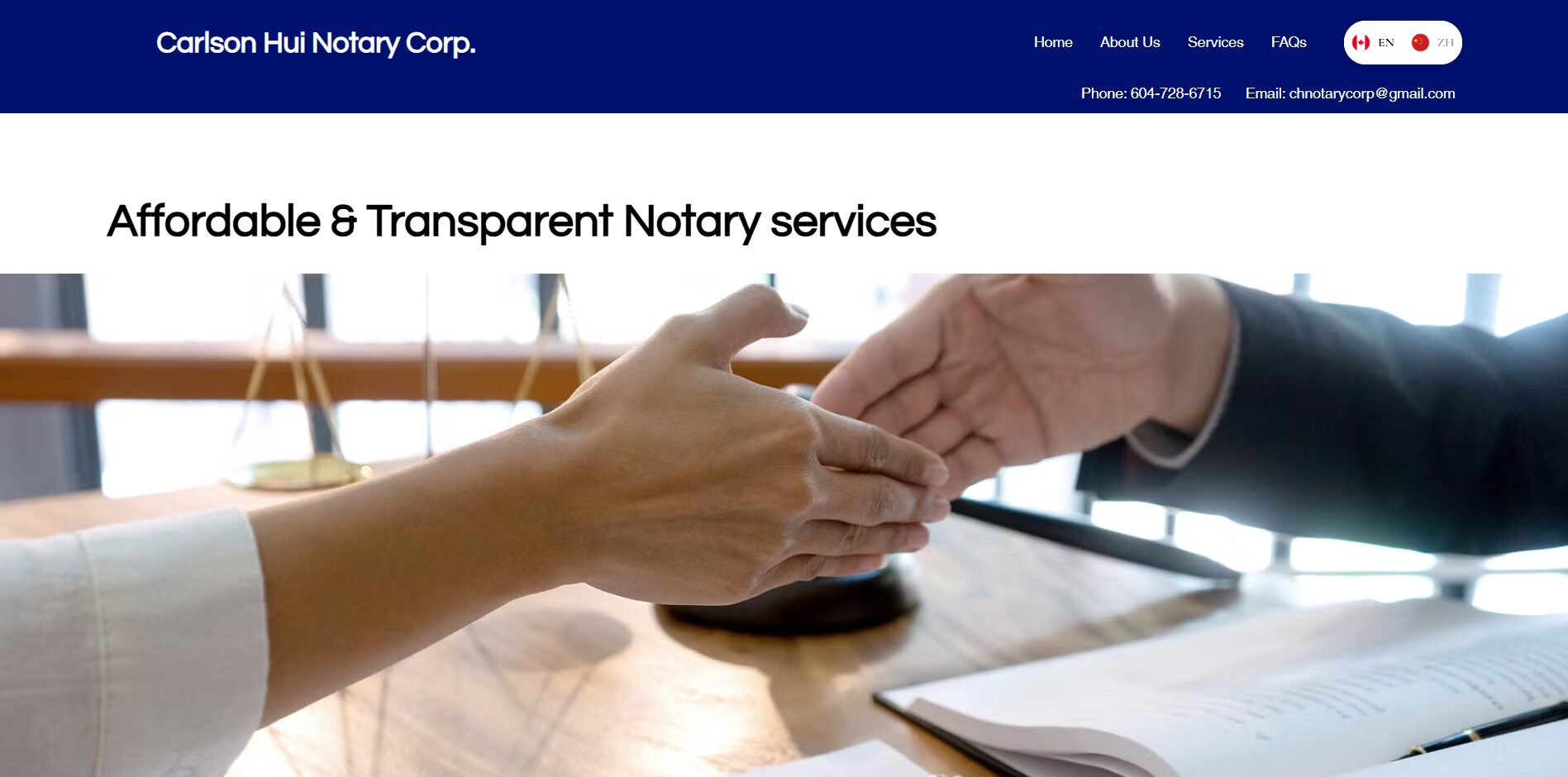 Carlson Hui Notary homepage