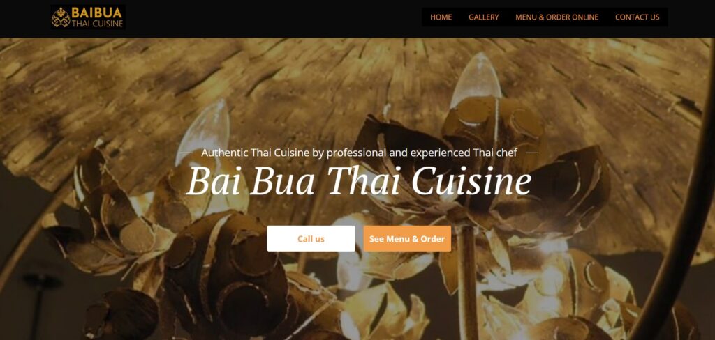bai bua thai cuisine homepage