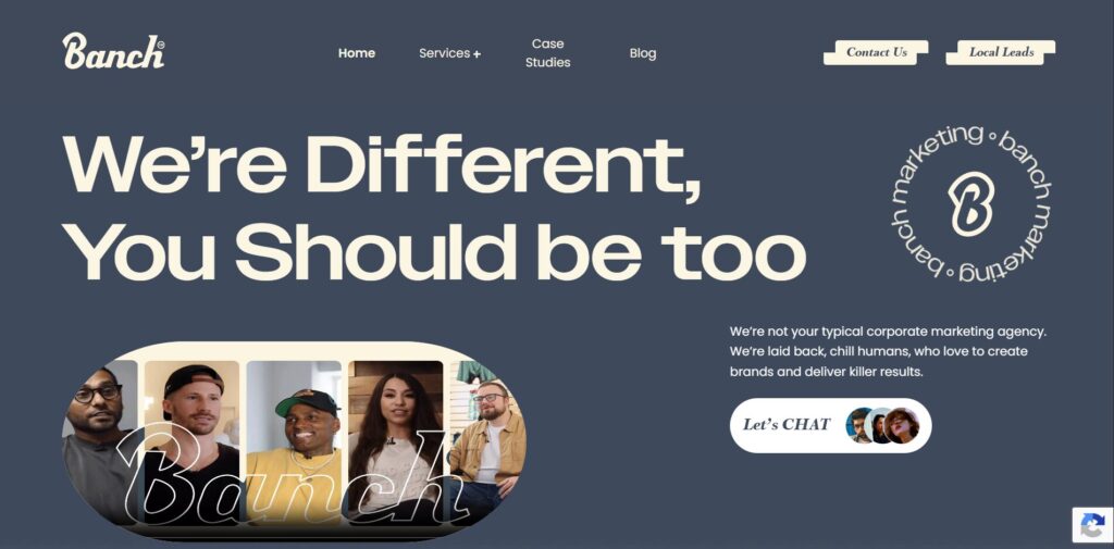 banch marketing homepage