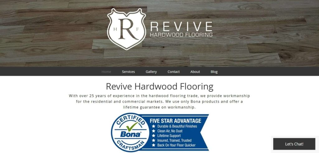 revive hardwoods homepage