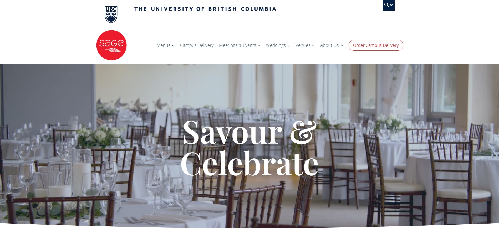 sage catering homepage