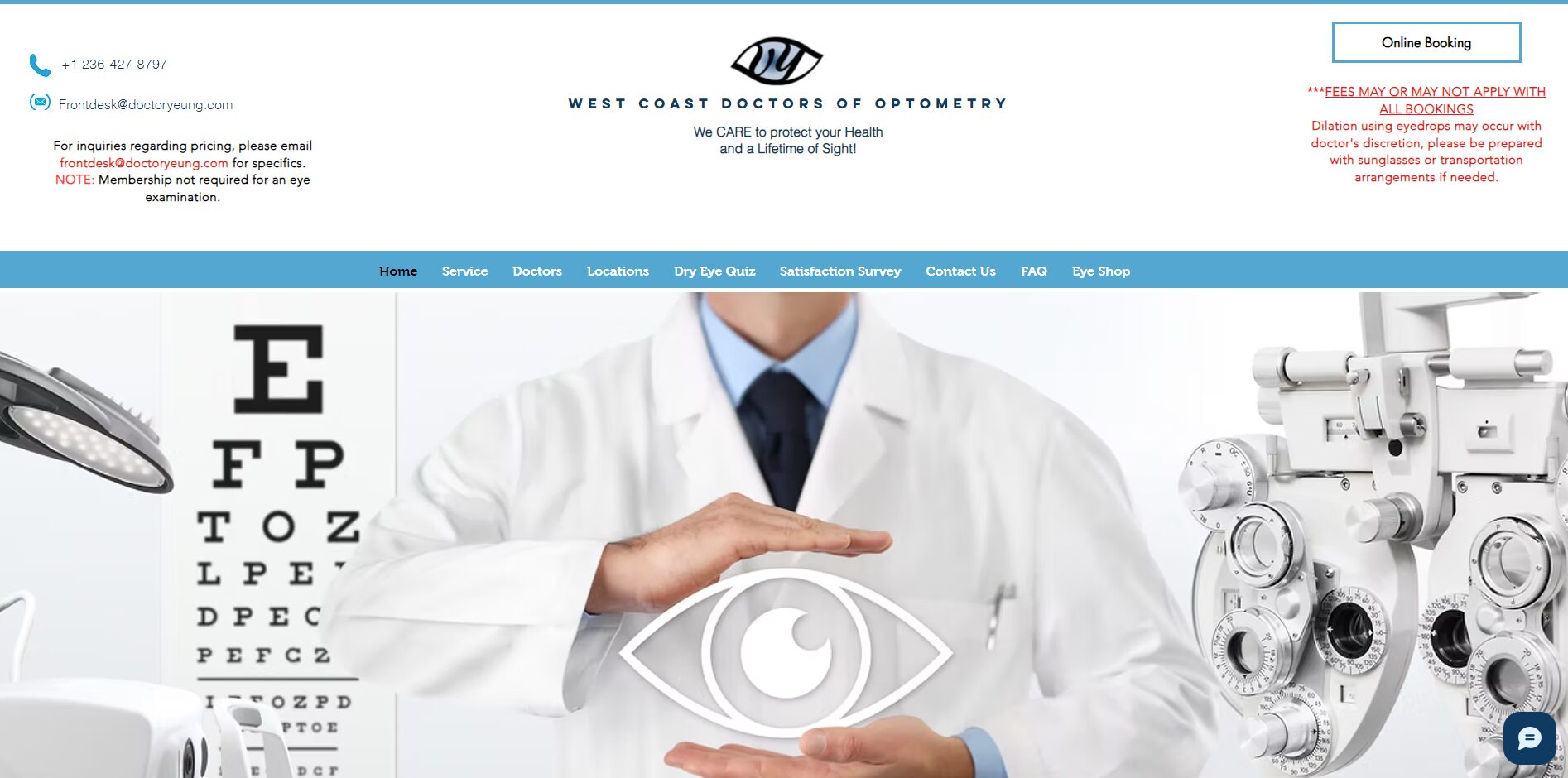 West Coast Doctors of Optometry homepage